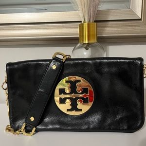 Tory Burch Zip Pocket Chain Clutch Bag